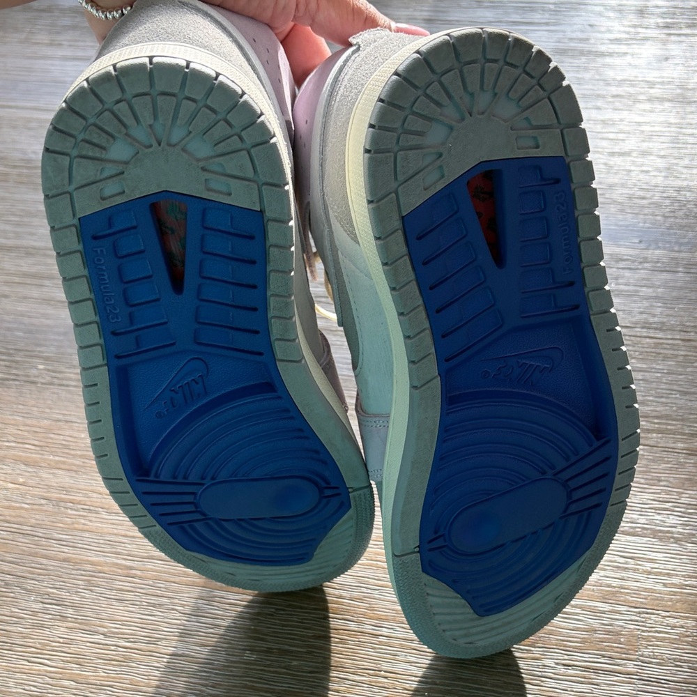 Nike Women's High-Top Jordan Sneakers - Gray and Lavender - Picture 9 of 9